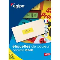 APLI Étiquettes d'adresse, 210 x 297 mm, orange fluo