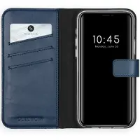 Selencia Étui portefeuille en cuir véritable pour Apple iPhone 12 Pro Max - Bleu