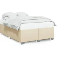 vidaXL Cadre de lit sans matelas Crème 160x200 cm Tissu
