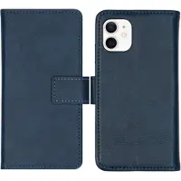 IMoshion Étui de télephone portefeuille de luxe Apple iPhone 12 Mini - Bleu foncé