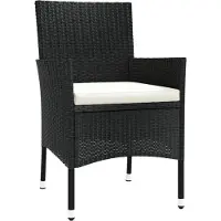 vidaXL Ensemble de jardin 3 pièces avec coussins Noir Poly Rattan