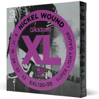 D'Addario EXL120 3D 9-42 3 Pack