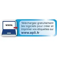 Agipa Apli Paper - Adhésif Permanent - Blanc - 70 X 37 Mm 2400 Étiquette(S) (100 Feuille(S) X 24 Étiquettes