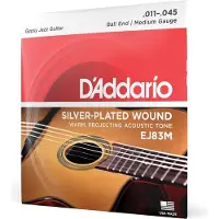 D'addario And Co EJ83M Gypsy Jazz Silverplated Wound Ball End Medium 11-45