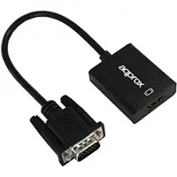 Approx appC25 VGA HDMI-Noir Adaptateur pour (Câble VGA HDMI mâle/femelle noir en plastique boîte)
