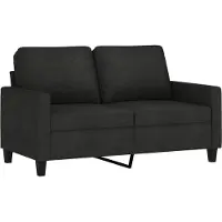 vidaXL Canapé 2 places noir 120 cm Tissu