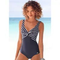 LASCANA Maillot de bain bleu marine / blanc