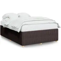 vidaXL Cadre de lit sans matelas brun foncé 180x200 cm Tissu