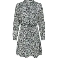 ONLY Robe-chemise 'Cory' crème / bleu foncé / vert / blanc