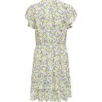 ONLY Robe-chemise 'ONLCLAUDETTE' citron vert / vert foncé / blanc