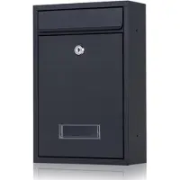 ORNO Boîte aux lettres BALI, acier galvanisé, petite avec porte-cartes, anthracite