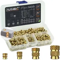 Ruthex M2/m3/m4/m5 Assortment Box-270pcs Threaded Inserts Set Doré
