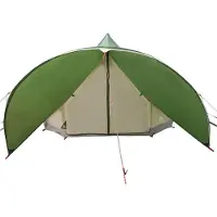 vidaXL Tente tipi pour 7 personnes, vert et gris
