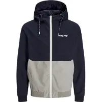 Jack & Jones Veste mi-saison 'JJERush' bleu marine / greige / blanc