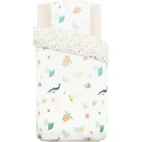 Atmosphera Parure de lit pour enfant Orta en coton 140 x 200 cm, animaux marins - créateur d'intérieur