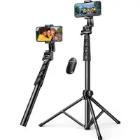 UGREEN Stick à selfie LP680 avec support et télécommande Bluetooth de 1,8 m - noir