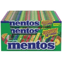 Mentos Discovery Bonbons 14 Saveurs Variées En 1 Rouleau, 40 X 37,5g, 1,6kg Gourmandise Fraîcheur Menthe Fruits Mix