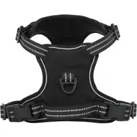 vidaXL Harnais pour chien Réfléchissant Réglable Noir XL