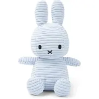 Bon Ton Toys Nijntje & Miffy Cordury Doudou assis couleur bleu clair 23 cm