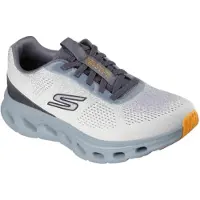 SKECHERS pour homme. 217020 Trainers Go Walk Glide Step 2.0 Vic taupe white (42), Blanc, Plat, Lacets, Casuel, Sport, Multisport