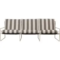Ferm Living Desert Canapé d'extérieur - 3 places Stripe Chocolate | Cashmere