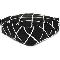 Safaary Pouf marocain Kelim Zebra noir