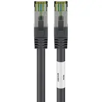 Goobay 66719 CAT 8.1 Netzwerkkabel, S/FTP (PiMF), Schwarz, 0.25 m - LSZH halogenfrei, Kupfer AWG 24