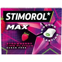 Stimorol Chewing-Gum Fraise Citron Vert Saveur Intense 21x20g 420g Bonbons Sans Sucre Rafraîchissant