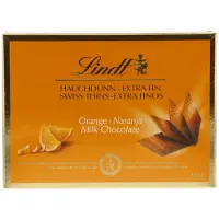 Lindt Chocolade Thins Orange Fines Tranches De Chocolat Noir À L'orange 125g Délicieuses Gourmandises Fruitées