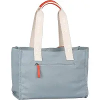 Tom Tailor DENIM Sac bandoulière 'Azura' bleu clair / orange / blanc