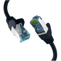 Efbe-Schott RJ45 PATCHKABEL mit CAT7 ROHKABEL SCHWARZ 1m