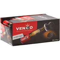 Venco Topdrop Bonbons Réglisse 36-Pack 360g - Friandises Sucrées Riches En Saveur, Collations Gourmandes Pour Tous, Emballage Pratique