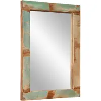 vidaXL Miroir 70x50 cm Vieux bois massif et verre