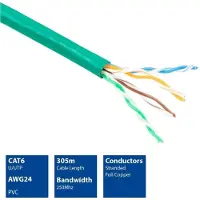 ACT Ep387b U/utp Cat6 Network Cable 305 M Doré