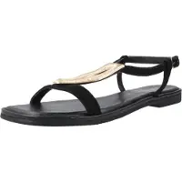 Carmela pour femme. 16329002-NEGRO Sandales en cuir 163290 noir (40), Plat, Boucle, Casuel, Classique