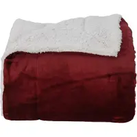 vidaXL Jeté Rouge Bordeaux 220 X 240 Cm Toison