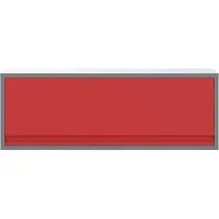 vidaXL Armoire à outils murale avec porte à ouverture à gaz Rouge 100x25x35 cm