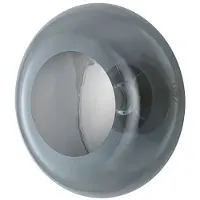 Ebb & Flow Horizon Plafonnier / Applique Ø: 36 cm | Shiny Silver | Smokey Grey E27IP44