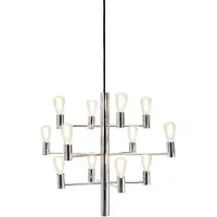Herstal Manola Lustre (12) Chrome Dimmable LED - Belid 600 mm x 500 mm x 2500 mm