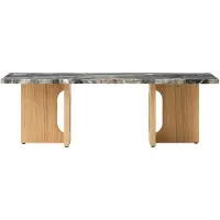 AUDO CPH Androgyne Lounge Table Wood Natural Oak | Grey Galaxy Marble