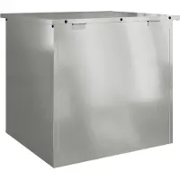 vidaXL Box de stockage extérieur argent 55 x 50,5 x 50 cm acier