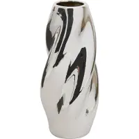 Atmosphera Vase Twisted 210138, 28 cm, silver