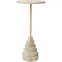 AYTM Solum Table d'appoint Travertine | Sand | Medium (H:67 cm)