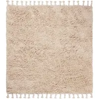 Ferm Living Amass Long Pile Tapis Rug (140 x 140 cm) | Off-White