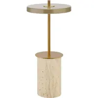 UMAGE Asteria Move Mini Lampe Portable Clay Travertine Brass