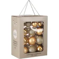 Mica Decorations Boules de Noël - 26 pièces - Ø7 cm - Verre - Or