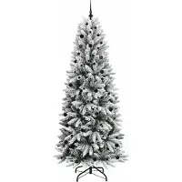 vidaXL Sapin de Noël artificiel avec 300 LED avec support Blanc 240 cm