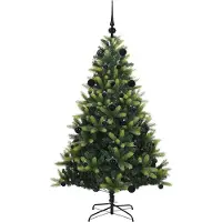 vidaXL Arbre de Noël artificiel à charnières 150 LED Vert 150 cm