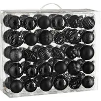 Mica Decorations Ensemble de Boules de Noël - Noir