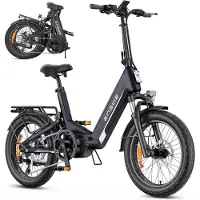 ENGWE L20 3.0 Pro - Vélo électrique pliant - 20 pouces - Moteur 250W - Autonomie 110 km - Freins à disque - Batterie 720Wh - Fourche suspendue - Noir